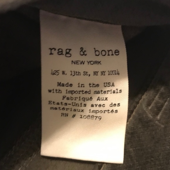 Rag & Bone Olive Velvet 5-pocket cropped skinny jeans with zippered ankles (26) - Picture 16 of 16